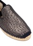 Detail View - Click To Enlarge - UGG - 'Sandrinne' metallic basketweave leather espadrille slip-ons