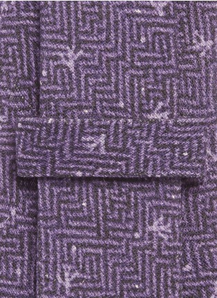 Detail View - Click To Enlarge - ISAIA - Coral dot print herringbone tie