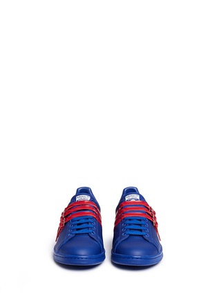 Front View - Click To Enlarge - ADIDAS X RAF SIMONS - 'Stan Smith' triple strap leather sneakers