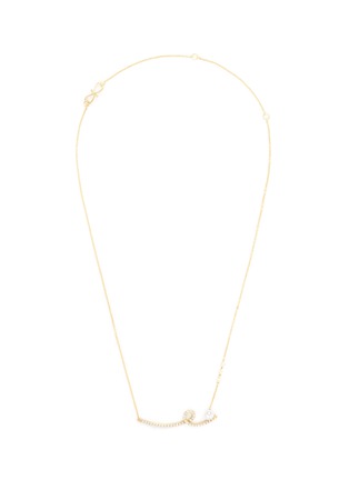Main View - Click To Enlarge - PHYNE BY PAIGE NOVICK - 'Unstable' diamond pavé pearl 18k gold pendant necklace