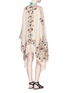 Front View - Click To Enlarge - TALITHA - 'Moroccan Tara' floral embroidery silk crepe cover-up