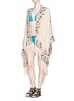 Figure View - Click To Enlarge - TALITHA - 'Moroccan Tara' floral embroidery silk crepe cover-up