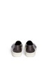 Back View - Click To Enlarge - RICK OWENS  - Colourblock leather slip-on boat sneakers