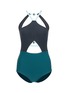 Main View - Click To Enlarge - FLAGPOLE SWIM - 'Warren' cutout colourblock halterneck swimsuit