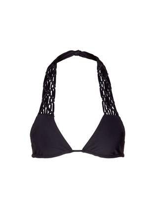 Main View - Click To Enlarge - MIKOH - 'Raiatea' lattice halter triangle bikini top