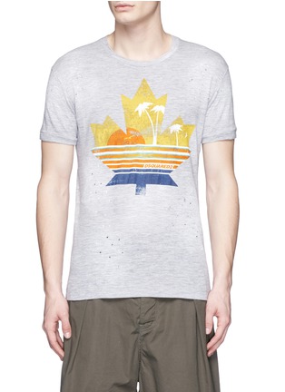 Main View - Click To Enlarge - 71465 - Tropical maple leaf print T-shirt