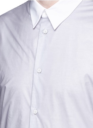 Detail View - Click To Enlarge - 71465 - Contrast neoprene overlay cotton poplin shirt