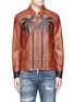 Main View - Click To Enlarge - 71465 - Palm tree appliqué sheepskin leather bomber jacket