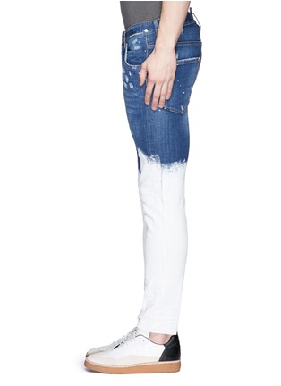 Detail View - Click To Enlarge - 71465 - Paint dip distressed skinny jeans