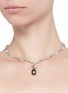 Detail View - Click To Enlarge - HETING - 'Dewdrop' pearl flower bud sapphire 18k white gold necklace