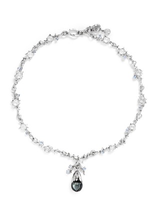 Main View - Click To Enlarge - HETING - 'Dewdrop' pearl flower bud sapphire 18k white gold necklace