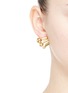Figure View - Click To Enlarge - ELA STONE - 'Barbara' sphere watch chain stud earrings