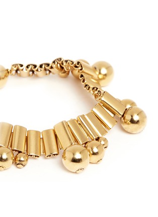 Detail View - Click To Enlarge - ELA STONE - 'Barbara' sphere watch chain brass bracelet