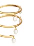 Detail View - Click To Enlarge - ELA STONE - 'Gilda' faux pearl coil bangle