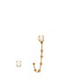 Main View - Click To Enlarge - ELA STONE - 'Liad Crochet' jade chain ear cuff and stud earring set