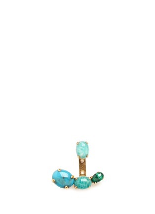 Main View - Click To Enlarge - ELA STONE - 'Lior' graduating amazonite earrings