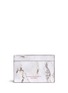 Figure View - Click To Enlarge - CHARLOTTE OLYMPIA - 'Feline' cat face marble print leather card holder