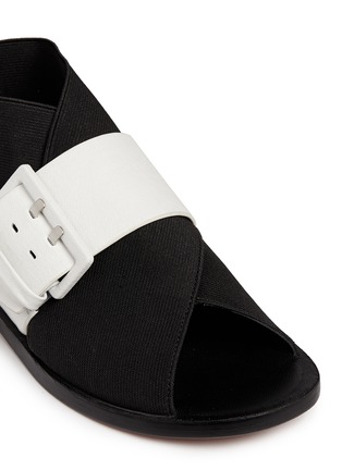 Detail View - Click To Enlarge - 10 CROSBY DEREK LAM - 'Patrice' contrast buckle strap elastic sandals