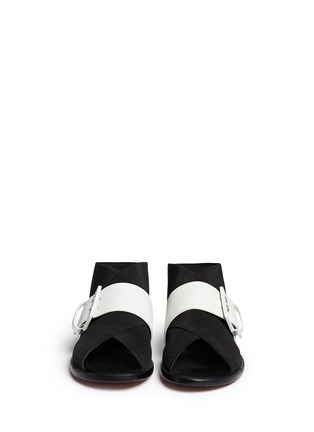 Figure View - Click To Enlarge - 10 CROSBY DEREK LAM - 'Patrice' contrast buckle strap elastic sandals