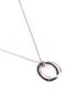 Figure View - Click To Enlarge - JOHN HARDY - Sapphire silver interlocking bamboo ring medium pendant necklace
