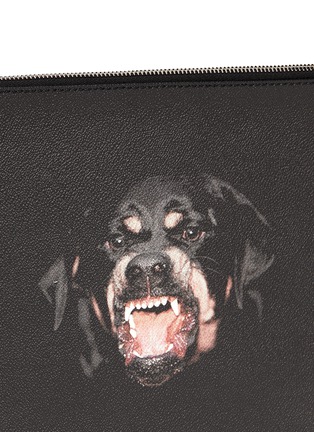 Detail View - Click To Enlarge - GIVENCHY - Rottweiler print zip pouch