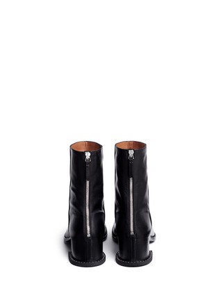 Back View - Click To Enlarge - GIVENCHY - Stud heel back zip leather boots