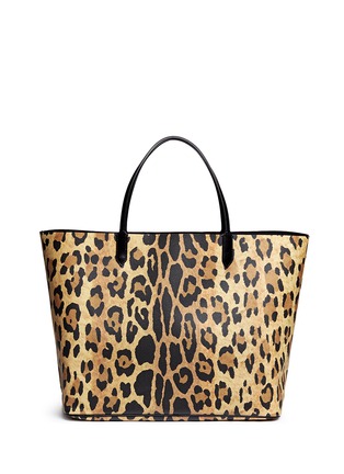 Back View - Click To Enlarge - GIVENCHY - 'Antigona' large leopard print shopping tote