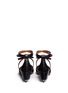 Back View - Click To Enlarge - GIVENCHY - Screw heel contrast toe leather strap pumps