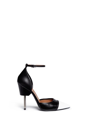 Main View - Click To Enlarge - GIVENCHY - Screw heel contrast toe leather pumps
