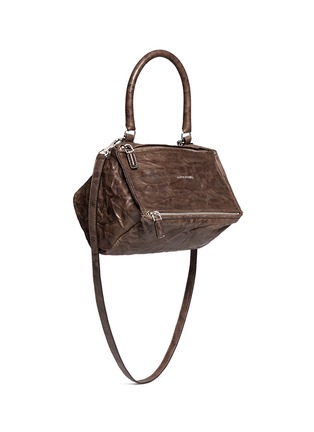 Front View - Click To Enlarge - GIVENCHY - 'Pandora' small washed lambskin leather bag