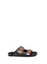 Main View - Click To Enlarge - GIVENCHY - Stud strass appliqué leather sandals
