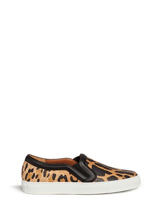 Main View - Click To Enlarge - GIVENCHY - Leopard print leather skate slip-ons