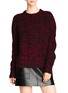 Front View - Click To Enlarge - COACH - x BLITZ cashmere-wool-mohair tweed sweater