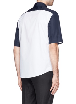 Back View - Click To Enlarge - MARNI - Colourblock duo layer sleeve shirt