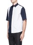 Front View - Click To Enlarge - MARNI - Colourblock duo layer sleeve shirt