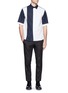Figure View - Click To Enlarge - MARNI - Colourblock duo layer sleeve shirt