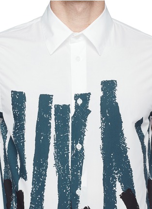 Detail View - Click To Enlarge - MARNI - Paint stroke print cotton poplin shirt