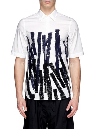 Main View - Click To Enlarge - MARNI - 'Eclisse' stroke print shirt