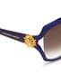 Detail View - Click To Enlarge - ALEXANDER MCQUEEN - Sunray skull stud acetate sunglasses