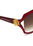 Detail View - Click To Enlarge - ALEXANDER MCQUEEN - Sunray skull suspended lens acetate sunglasses