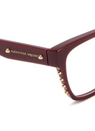 Detail View - Click To Enlarge - ALEXANDER MCQUEEN - Stud square frame optical glasses