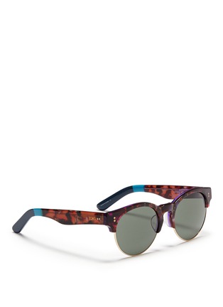 Figure View - Click To Enlarge - TOMS ACCESSORIES - 'Charlie Rae' marbled acetate browline sunglasses