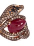 Detail View - Click To Enlarge - STEPHEN WEBSTER - Diamond ruby 18k rose gold snake ring