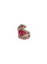 Main View - Click To Enlarge - STEPHEN WEBSTER - Diamond ruby 18k rose gold snake ring