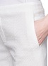 Detail View - Click To Enlarge - CHLOÉ - Diamond lace cotton tuxedo pants