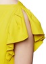 Detail View - Click To Enlarge - CHLOÉ - Short frilled sleeve pleated dress