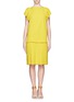 Main View - Click To Enlarge - CHLOÉ - Short frilled sleeve pleated dress