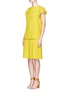 Figure View - Click To Enlarge - CHLOÉ - Short frilled sleeve pleated dress