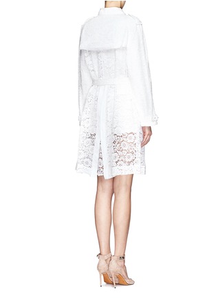 Back View - Click To Enlarge - GIVENCHY - Lace trench coat