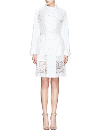 Main View - Click To Enlarge - GIVENCHY - Lace trench coat